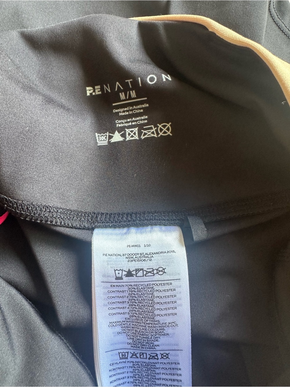 PE Nation Division One Bike Shorts size medium Anthropologie activewear Pilates - Picture 2 of 9